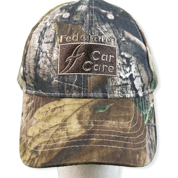 Federated Car Care Camouflaged Hat with Adjustable Hook and Loop - Picture 1 of 7